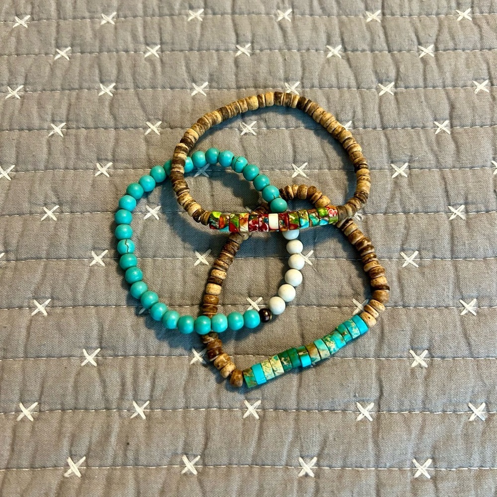 (Bundle 3 for $15) Colorful Beaded Bracelet Set of 3